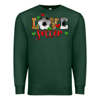 Sports Green love soccer Premium Sweatshirt - Zillion Design Studio