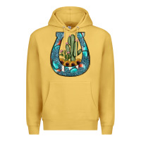 Antique Gold cactus horseshoe Premium Hoodie - JahusDesignShop
