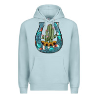 Blue Mist cactus horseshoe Premium Hoodie - JahusDesignShop
