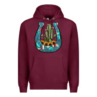 Burgundy cactus horseshoe Premium Hoodie - JahusDesignShop