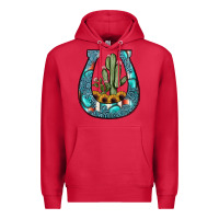 Cardinal cactus horseshoe Premium Hoodie - JahusDesignShop