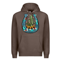 Coffee cactus horseshoe Premium Hoodie - JahusDesignShop