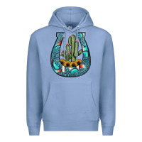 Colony Blue cactus horseshoe Premium Hoodie - JahusDesignShop