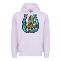 Lilac cactus horseshoe Premium Hoodie - JahusDesignShop