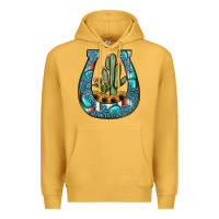 Mustard cactus horseshoe Premium Hoodie - JahusDesignShop
