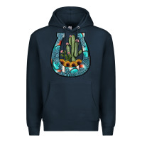 Navy cactus horseshoe Premium Hoodie - JahusDesignShop