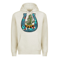 Oatmeal Heather cactus horseshoe Premium Hoodie - JahusDesignShop