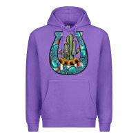 Purple cactus horseshoe Premium Hoodie - JahusDesignShop