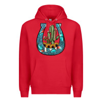 Red cactus horseshoe Premium Hoodie - JahusDesignShop