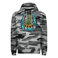 Slate Camo cactus horseshoe Premium Hoodie - JahusDesignShop