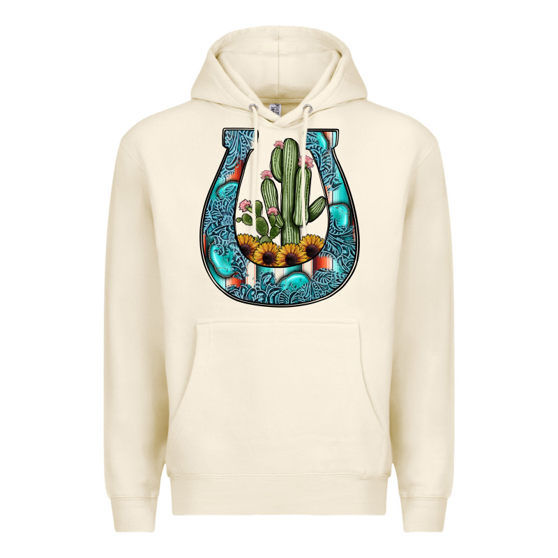 Cactus Horseshoe Premium Hoodie by JahusDesignShop | Teevron