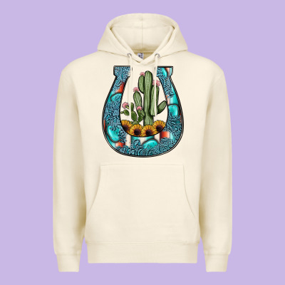Cactus Horseshoe Premium Hoodie Designed By Jahusdesignshop