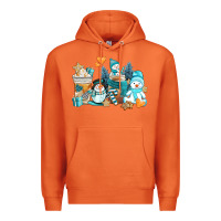 Carrot winter snowman coffee cups Premium Hoodie - AdoDesignShop