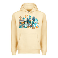 Pina Colada winter snowman coffee cups Premium Hoodie - AdoDesignShop