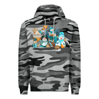 Slate Camo winter snowman coffee cups Premium Hoodie - AdoDesignShop