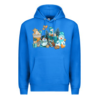 True Royal winter snowman coffee cups Premium Hoodie - AdoDesignShop