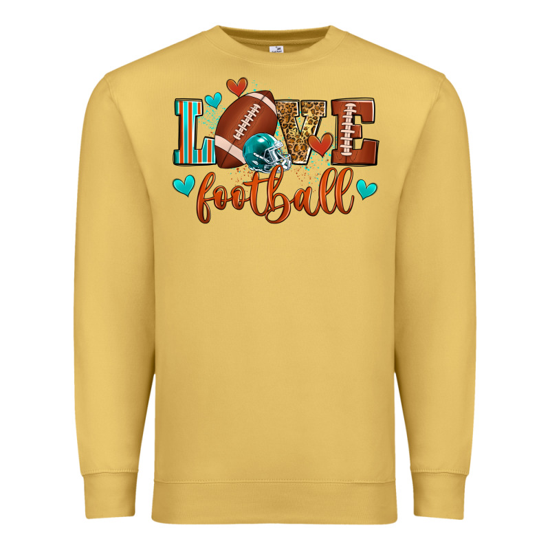 Love Football Premium Sweatshirt by Zillion Design Studio | Teevron