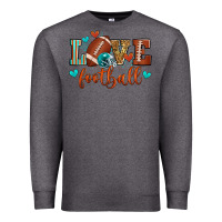 Charcoal Heather love football Premium Sweatshirt - Zillion Design Studio