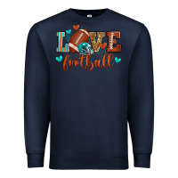 Navy love football Premium Sweatshirt - Zillion Design Studio