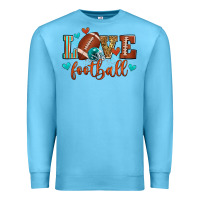 Ocean Blue love football Premium Sweatshirt - Zillion Design Studio