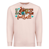 Pale Pink love football Premium Sweatshirt - Zillion Design Studio