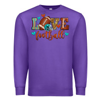 Purple love football Premium Sweatshirt - Zillion Design Studio