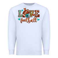 White love football Premium Sweatshirt - Zillion Design Studio