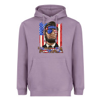 Lavender merica with lincoln Heavyweight Hoodie - texasbilliewilder