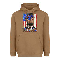Toasted Coconut merica with lincoln Heavyweight Hoodie - texasbilliewilder