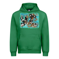 Emerald turquoise cowhide leopard background Urban Hoodie - AdoDesignShop