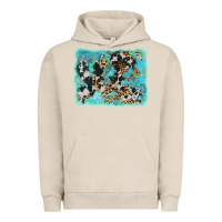Pigment French Oak turquoise cowhide leopard background Urban Hoodie - AdoDesignShop