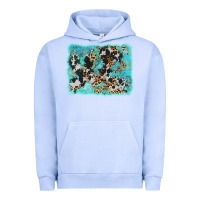 Pigment Grape Ice turquoise cowhide leopard background Urban Hoodie - AdoDesignShop
