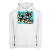 Pigment Lunar Rock turquoise cowhide leopard background Urban Hoodie - AdoDesignShop