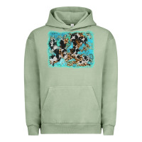 Pigment Oil Green turquoise cowhide leopard background Urban Hoodie - AdoDesignShop