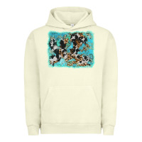 Pigment Pistachio turquoise cowhide leopard background Urban Hoodie - AdoDesignShop