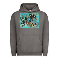 Pigment Tornado turquoise cowhide leopard background Urban Hoodie - AdoDesignShop