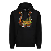 Black horseshoe sunflower Premium Hoodie - JahusDesignShop