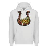 Dove Grey horseshoe sunflower Premium Hoodie - JahusDesignShop