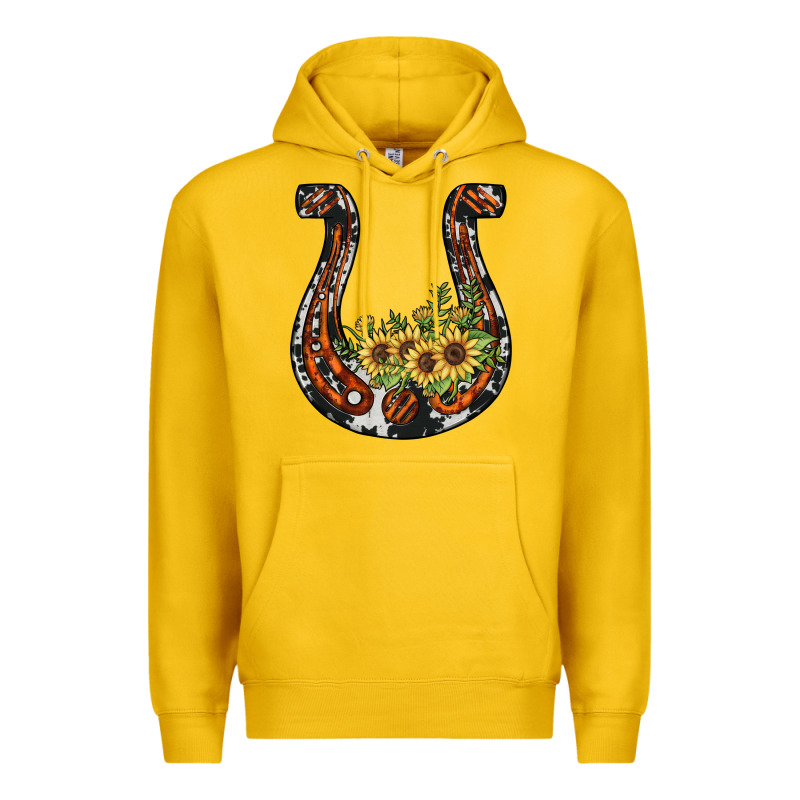 Horseshoe Sunflower Premium Hoodie by JahusDesignShop | Teevron