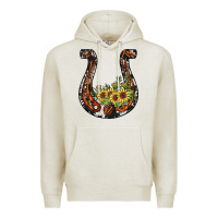 Oatmeal Heather horseshoe sunflower Premium Hoodie - JahusDesignShop