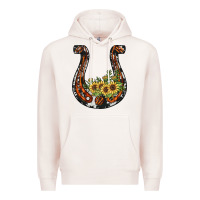 Pale Pink horseshoe sunflower Premium Hoodie - JahusDesignShop
