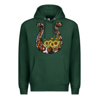 Sports Green horseshoe sunflower Premium Hoodie - JahusDesignShop