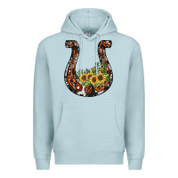 Blue Mist horseshoe sunflower Premium Hoodie - JahusDesignShop