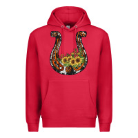 Cardinal horseshoe sunflower Premium Hoodie - JahusDesignShop
