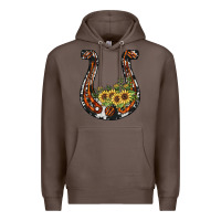 Coffee horseshoe sunflower Premium Hoodie - JahusDesignShop