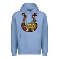Colony Blue horseshoe sunflower Premium Hoodie - JahusDesignShop