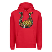 Red horseshoe sunflower Premium Hoodie - JahusDesignShop