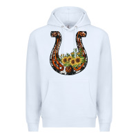 White horseshoe sunflower Premium Hoodie - JahusDesignShop