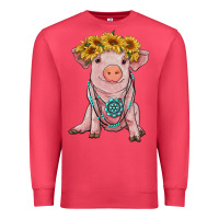 Cardinal sunflower pig with gemstone Premium Sweatshirt - RanaPortraitStore