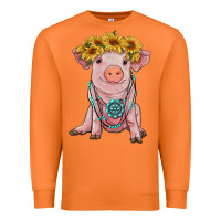 Carrot sunflower pig with gemstone Premium Sweatshirt - RanaPortraitStore